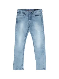 Allen Solly Junior Boys Blue Skinny Fit Mildly Distressed Heavy Fade Jeans
