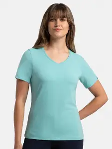 Jockey Solid Super Combed Cotton Stretch Regular Fit Tshirt-1359
