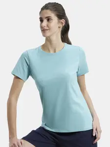 Jockey Women Blue Solid T-shirt