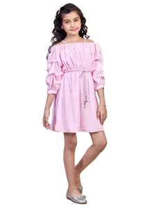 Nottie Planet Pink Floral Off-Shoulder Dress
