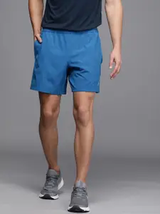 ASICS Men Blue Solid Above Knee Mid Rise Inner Woven Running Shorts
