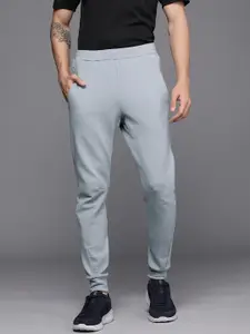 ASICS Men Grey Solid Regular Fit Mid-Rise Mobility Knitted Tapered Joggers