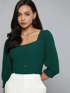 Chemistry Green Solid Textured Top