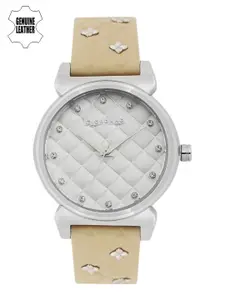 GIORDANO Women Silver-Toned Textured Analogue Watch 2794-01