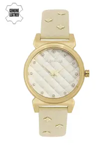 GIORDANO Women Muted Gold-Toned Textured Analogue Watch 2794-05
