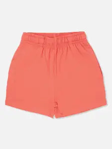 Sweet Dreams Girls Coral Pink Cotton Blend Shorts