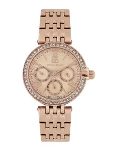 GIO COLLECTION Women Rose Gold-Toned Multifunction Analogue Watch G2026-33