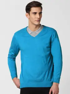 Van Heusen Men Blue Pullover Sweater