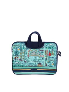 TEAL BY CHUMBAK Unisex Blue Printed 15 inch Laptop Bag
