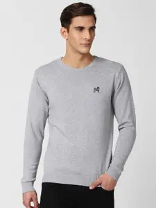Van Heusen Sport Van Heusen Sport Men Grey Pure Cotton Pullover