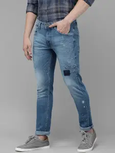 Voi Jeans Men Blue Skin Tight Skinny Fit Mildly Distressed Light Fade Stretchable Jeans