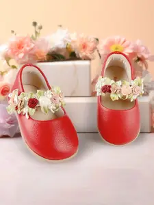 KazarMax Girls Red Embellished Ballerinas Flats