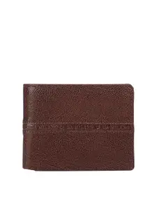 Da Milano Da Milano Men Brown Textured Leather Two Fold Wallet