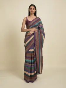 Suta Multicoloured Striped Pure Cotton Saree