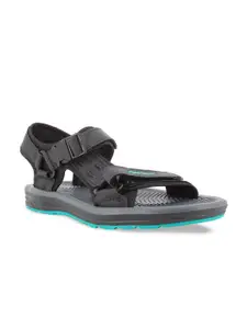 Sparx Men Black Solid Sports Sandals