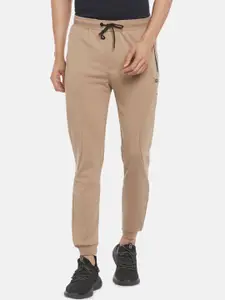 Ajile by Pantaloons Men Beige Solid Slim-Fit Pure Cotton Joggers