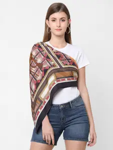 Cloth Haus India Women Brown & Red Printed Scarf