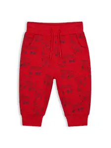 mothercare Infant Boys Red Quirky Print Knitted Joggers