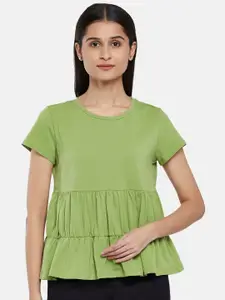 Honey by Pantaloons Green A-line Top
