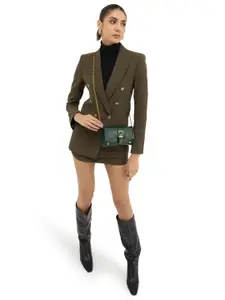 MIRAGGIO Luna Green Wallet With Detachable Chain Strap