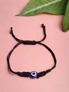 PANASH Women Black & Blue Evil Eye  Charm Bracelet