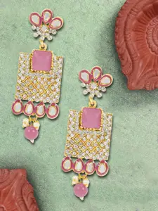 LIVE EVIL Women Pink Contemporary Drop Earrings