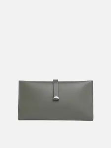 Vero Moda Women Olive Green PU Two Fold Wallet