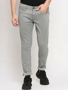 SPYKAR Men Grey Skinny Fit Low-Rise Pure Cotton Jeans