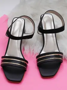 Misto Black Embellished Stiletto Pumps with Bows