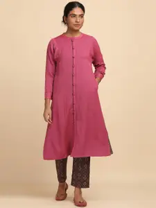 W The Folksong Collection Embroidered Detail A-Line Kurta