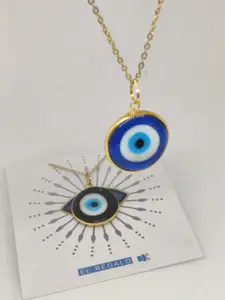 EL REGALO Blue & White Tribal Evil Eye Necklace