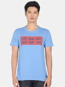 Flying Machine X Pepsi Men Blue Graphic Printed Pure Cotton T-shirt