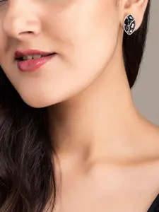 TOKYO TALKIES X rubans FASHION ACCESSORIES Set Of 2 Silver-Toned Studs Earrings