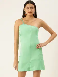 FOREVER 21 Women Blue Solid Sheath Dress