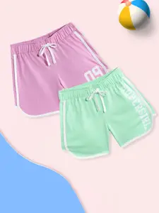 YK Girls Pack of 2 Regular Fit Shorts