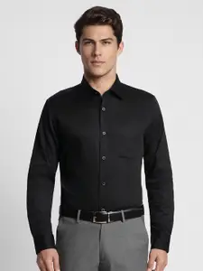 Peter England Elite Men Black Pure Cotton Formal Shirt