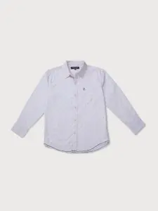 Gini and Jony Boys Off White & Navy Pure Cotton Ditsy Print Casual Shirt