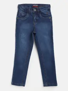 Gini and Jony Boys Navy Blue Light Fade Slim Fit Stretchable Jeans