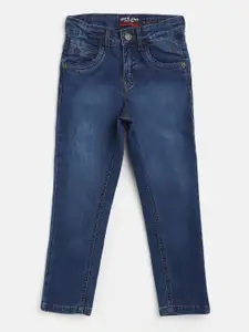 Gini and Jony Boys Navy Blue Light Fade Stretchable Jeans