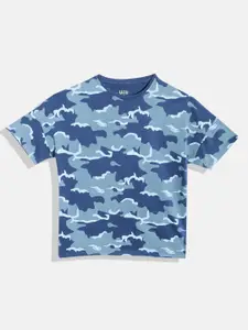 UTH by Roadster Teen Girls Camouflage Printed Pure Cotton T-shirt