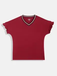 UTH by Roadster Teen Girls Pure Cotton Extended Sleeves Tops