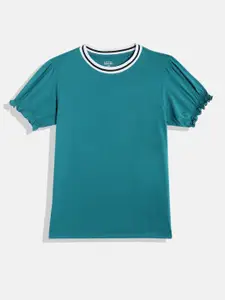 UTH by Roadster Teen Girls Pure Cotton Round Neck Tops