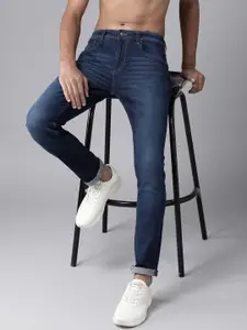 Roadster Men Navy Blue Skinny Fit Light Fade Stretchable Jeans