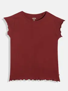 UTH by Roadster Teen Girls Pure Cotton T-shirt