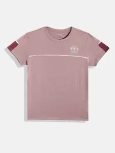 UTH by Roadster Teen Girls Pure Cotton T-shirt with Printed Detail