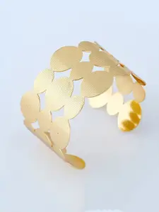 Yellow Chimes Women Gold-Toned Dots Design Cuff Bracelet