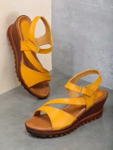 EVERLY Women Yellow Wedge Heels