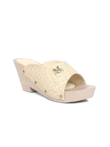 EVERLY Cream-Coloured Leather Flatform Sandals
