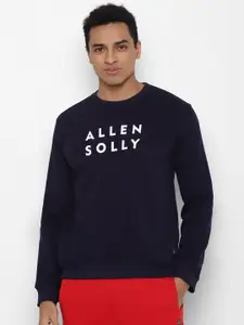Allen Solly Men Navy Blue Printed Cotton Sweatshirt