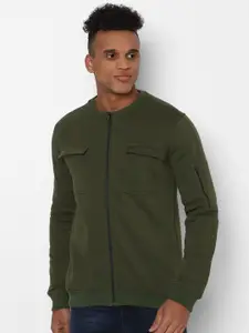 Allen Solly Men Olive Green Sweatshirt